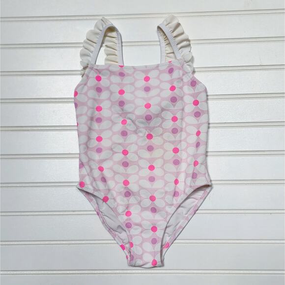 Jacadi Girl Flower Pattern One Piece Swimsuit